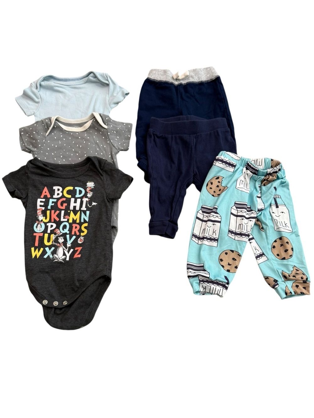 Baby Boy 6 Piece Clothing Bundle Bodysuits Soft Pants Carter’s 3-6M